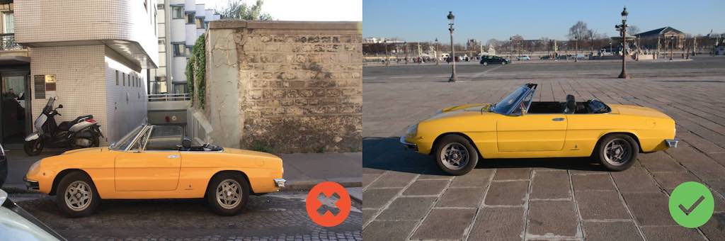 Alfa Spider jaune profil