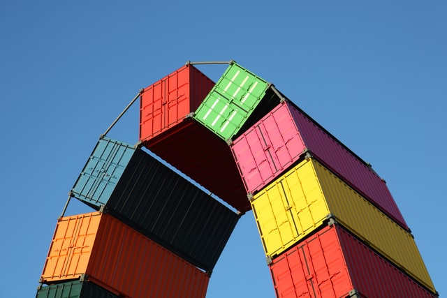 Installation artistique containers Le Havre