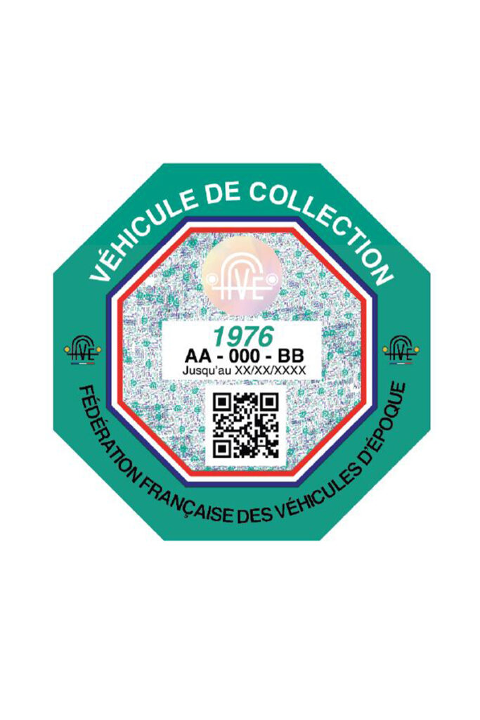 la nouvelle vignette pour les voitures de collection