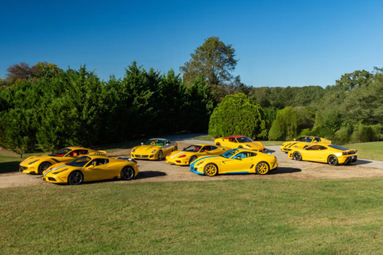 Une collection de Ferrari jaunes