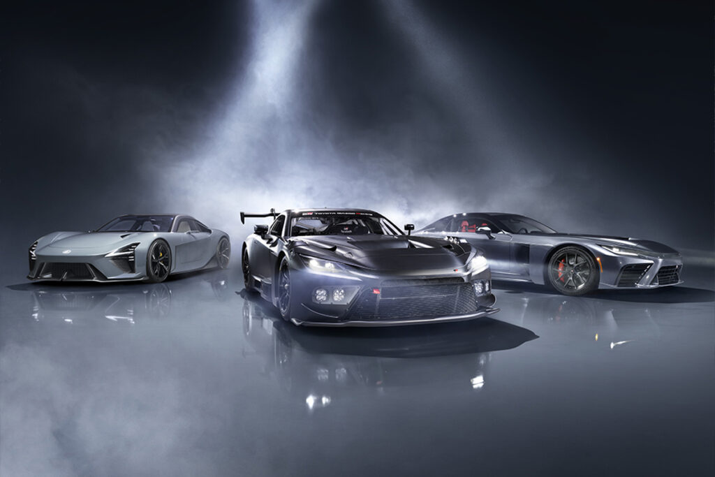 la toyota gr gt, la lexus lfa concept, et la gr gt gt3