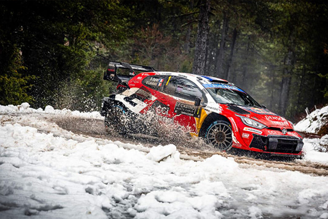 Sebastien Ogier et Vincent Landais lors du rally de Monte Carlo 2026