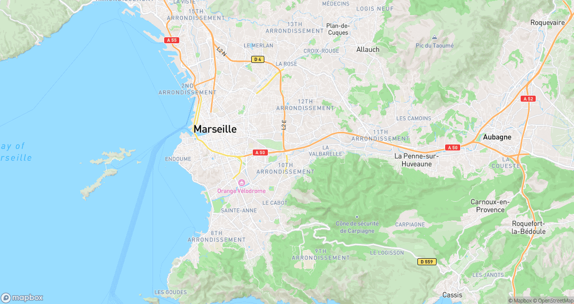 Localisation de la voiture à Marseille