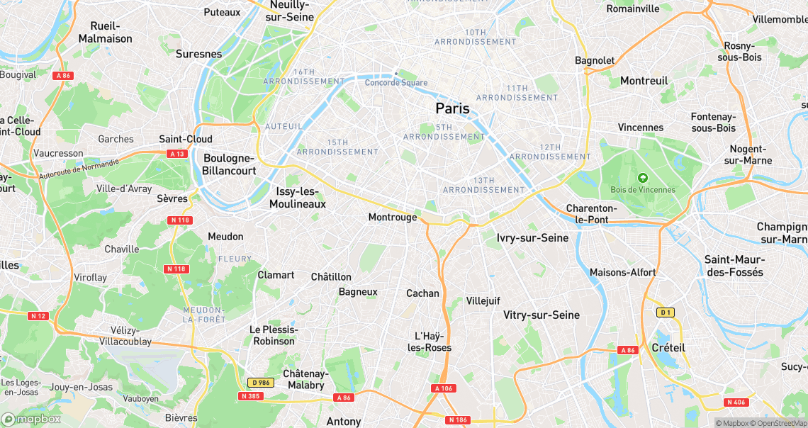 Localisation de la voiture à Montrouge