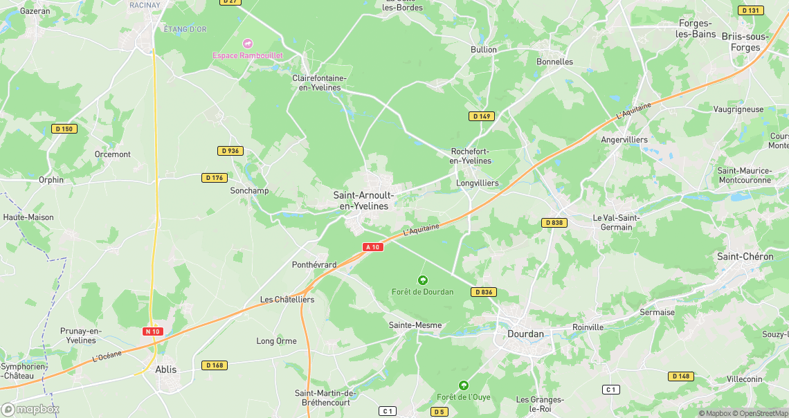 Localisation de la voiture à Saint-Arnoult-en-Yvelines
