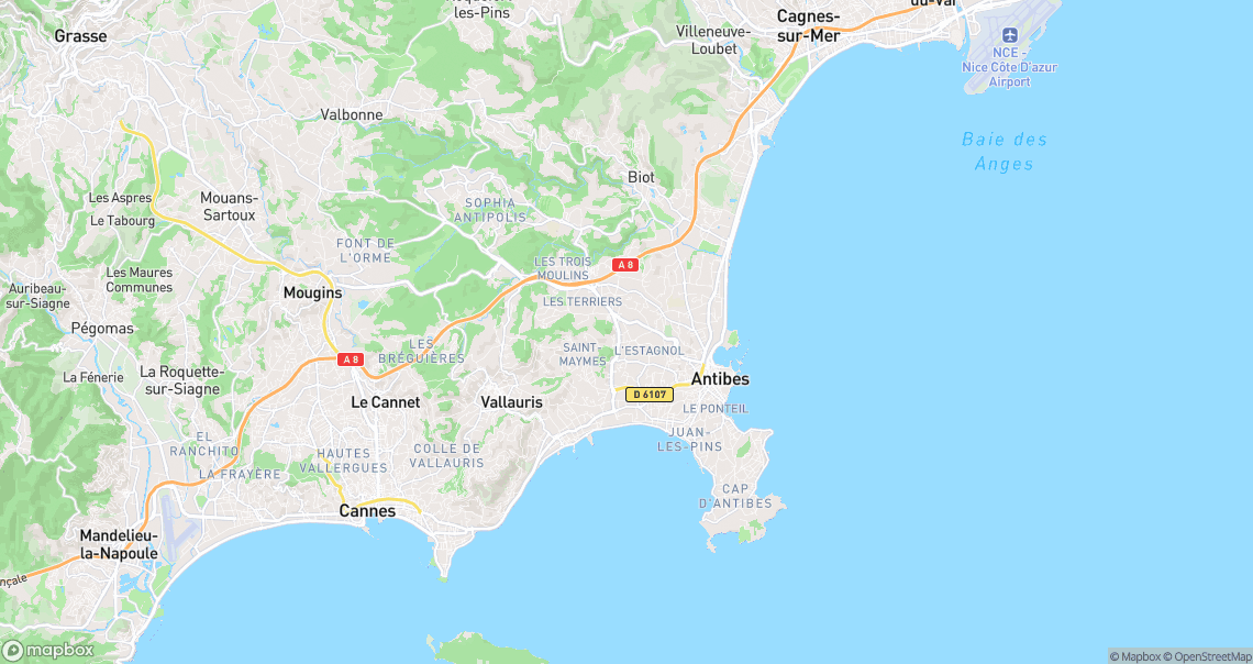 Localisation de la voiture à Antibes