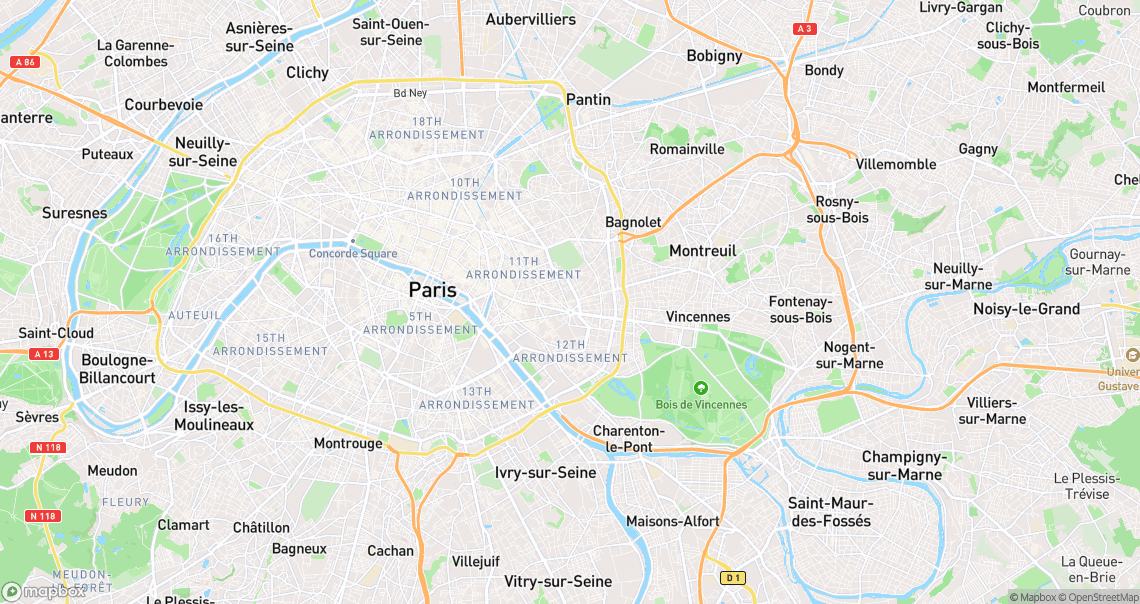 Localisation de la voiture à Paris