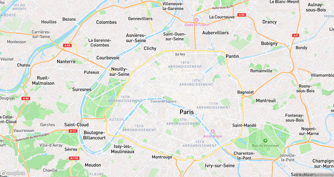 Localisation de la voiture à Paris