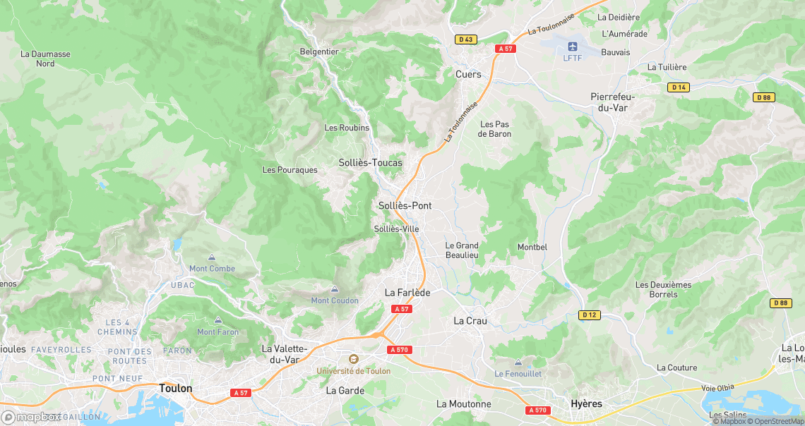 Localisation de la voiture à Solliès-Pont