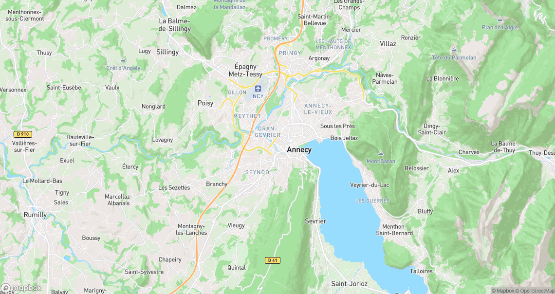 Localisation de la voiture à Annecy
