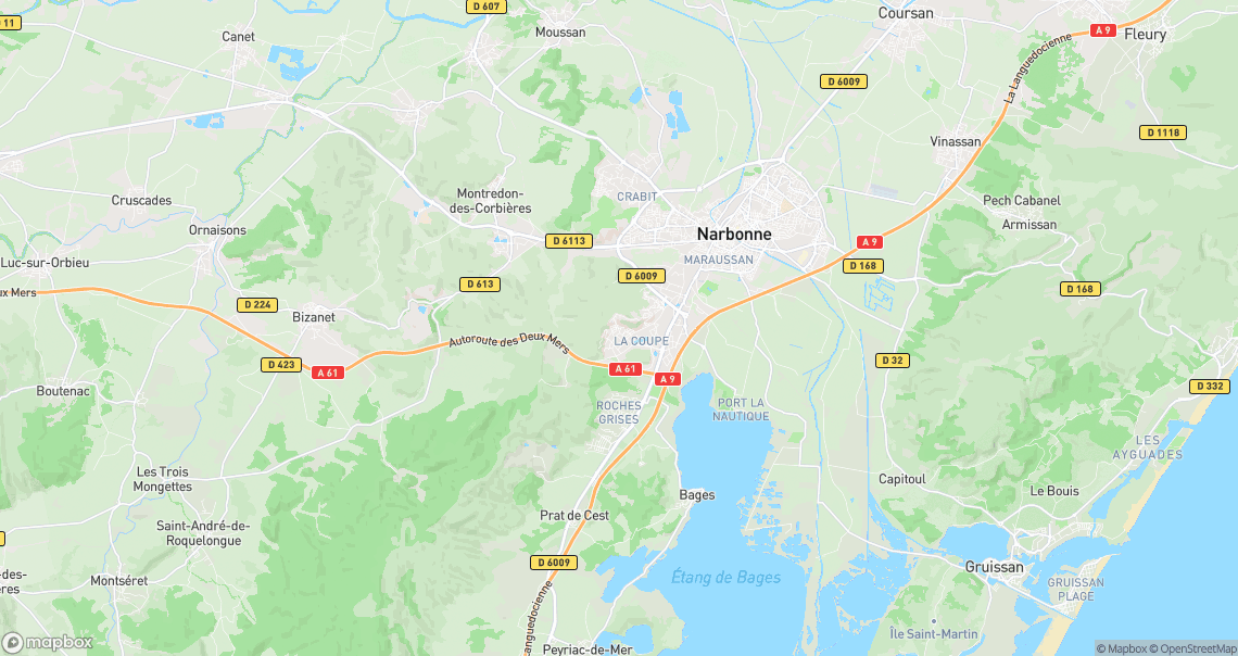 Localisation de la voiture à Narbonne