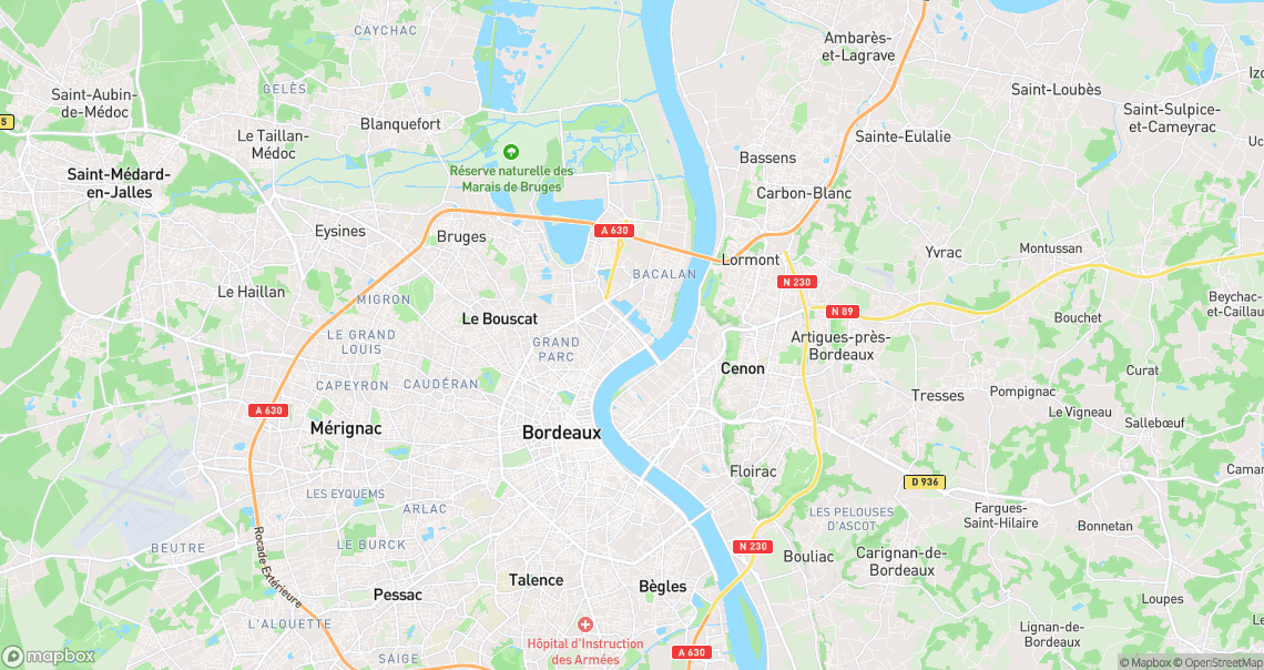 Localisation de la voiture à Bordeaux