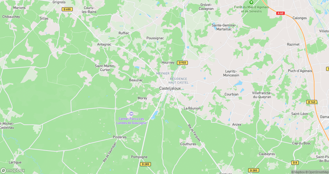 Localisation de la voiture à Casteljaloux