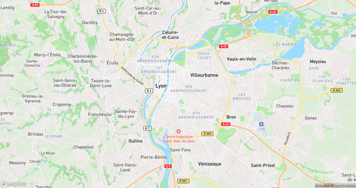 Localisation de la voiture à Lyon