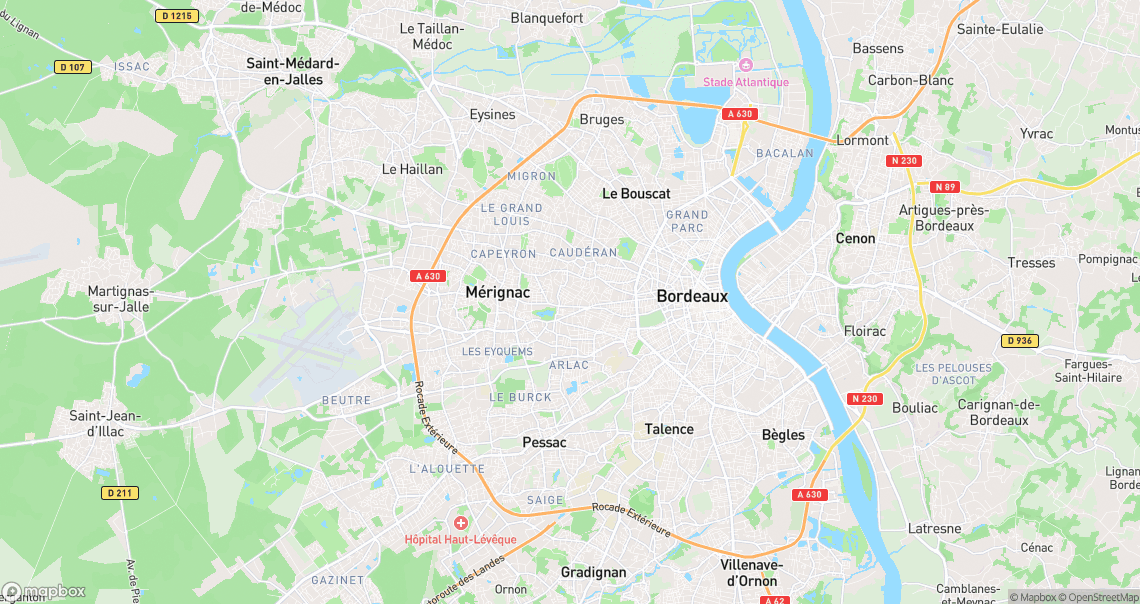 Localisation de la voiture à Bordeaux