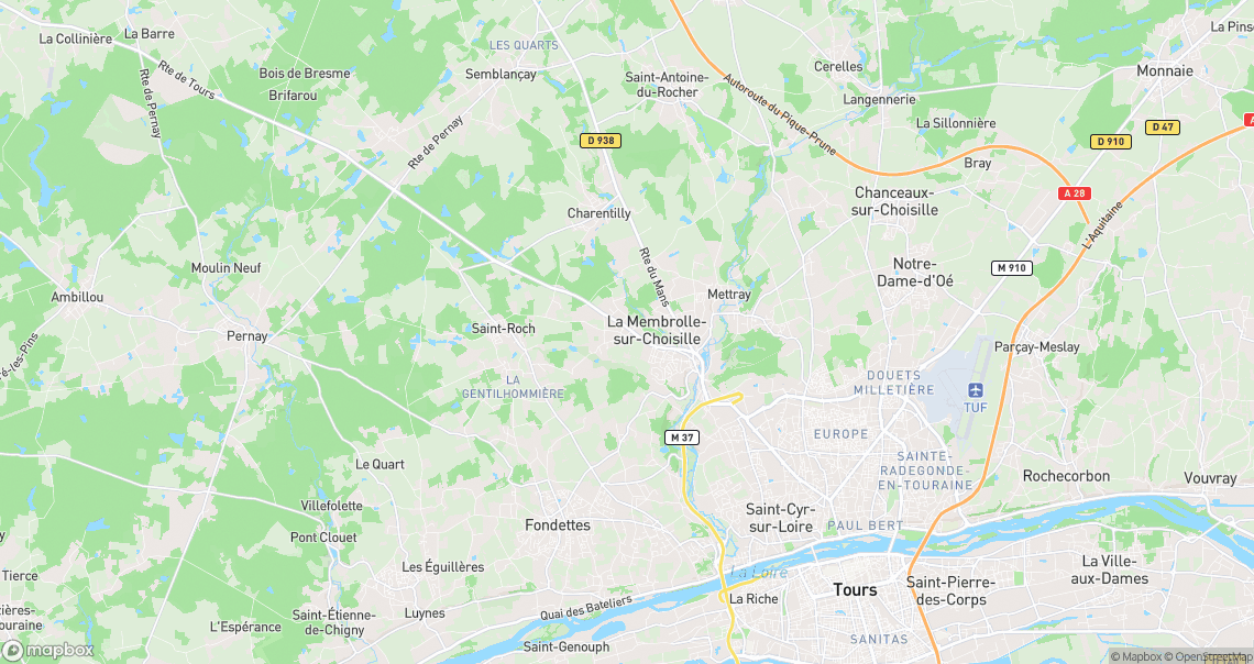 Localisation de la voiture à La Membrolle-sur-Choisille