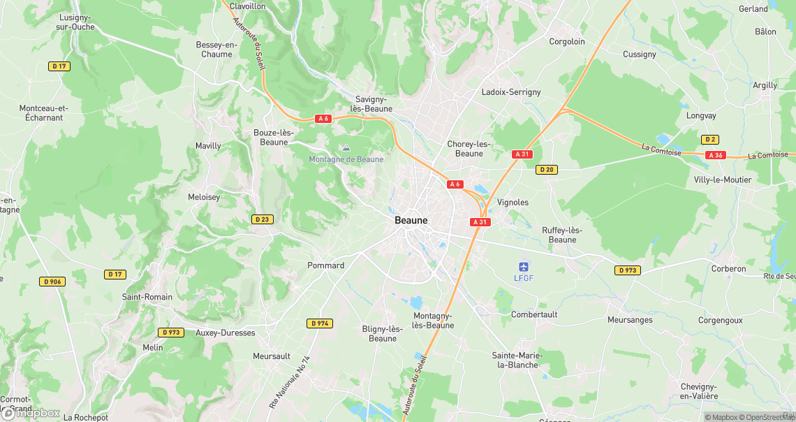 Localisation de la voiture à Beaune