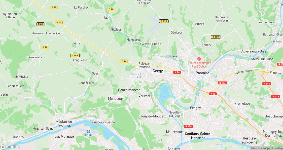 Localisation de la voiture à Cergy