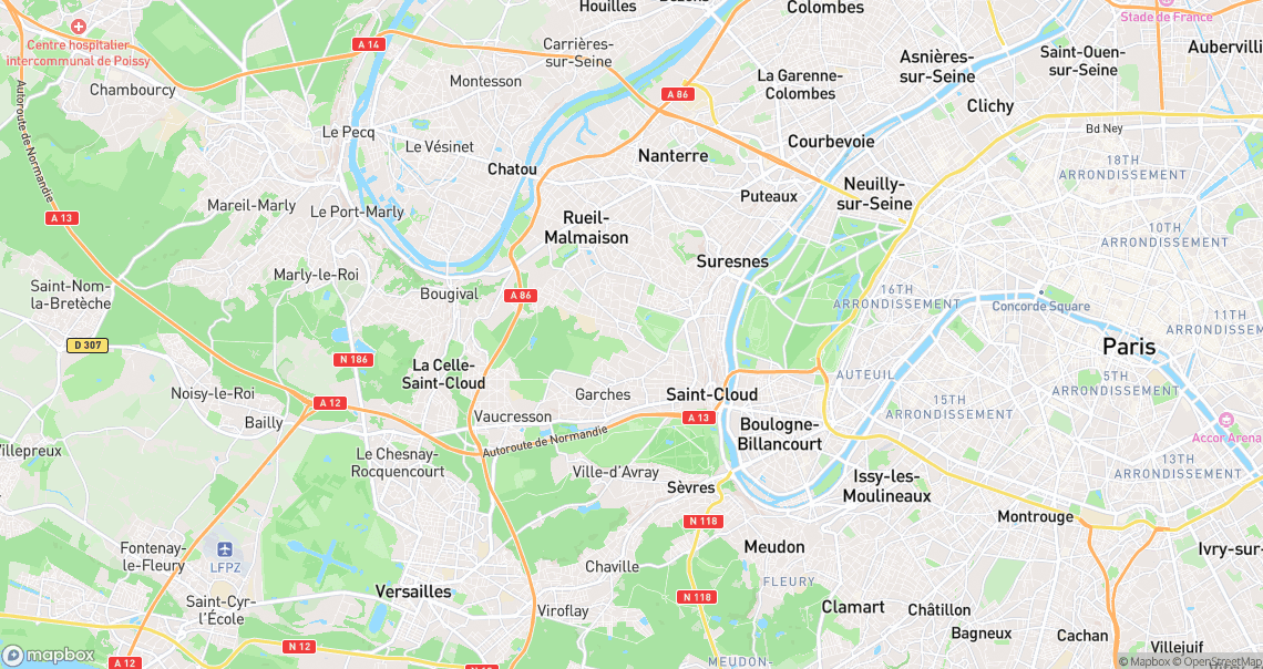 Localisation de la voiture à Garches