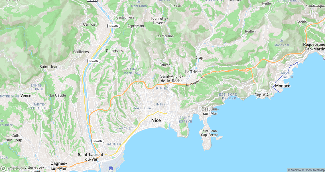 Localisation de la voiture à Nice