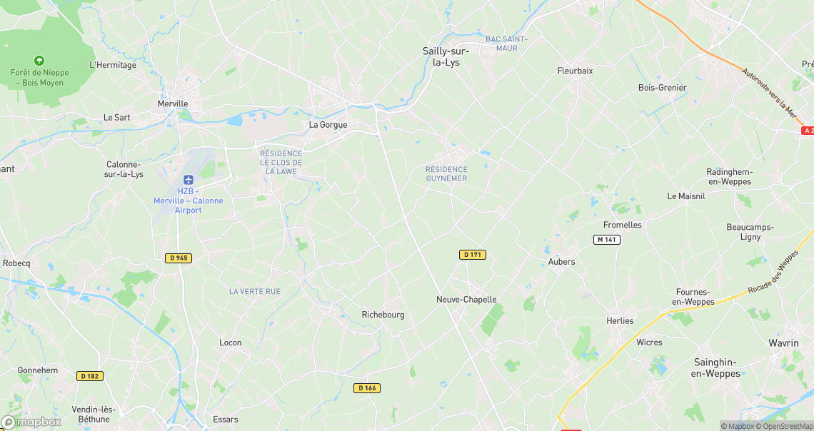 Localisation de la voiture à Laventie