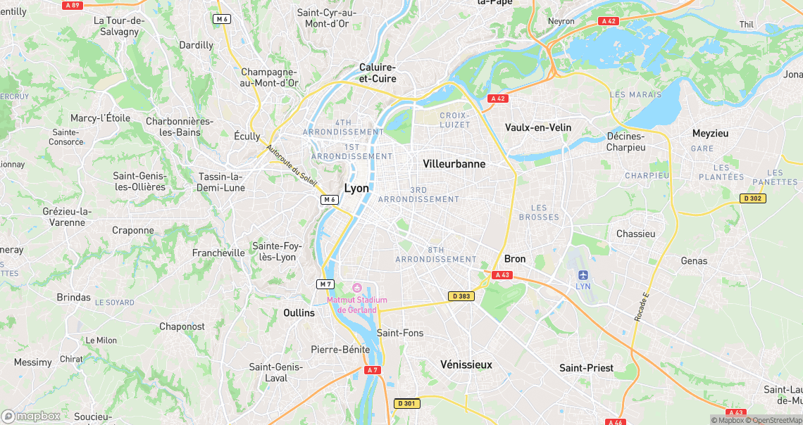 Localisation de la voiture à Lyon
