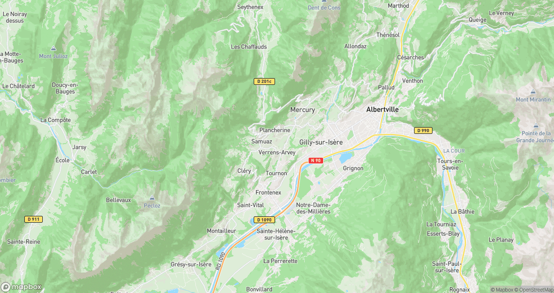 Localisation de la voiture à Verrens-Arvey