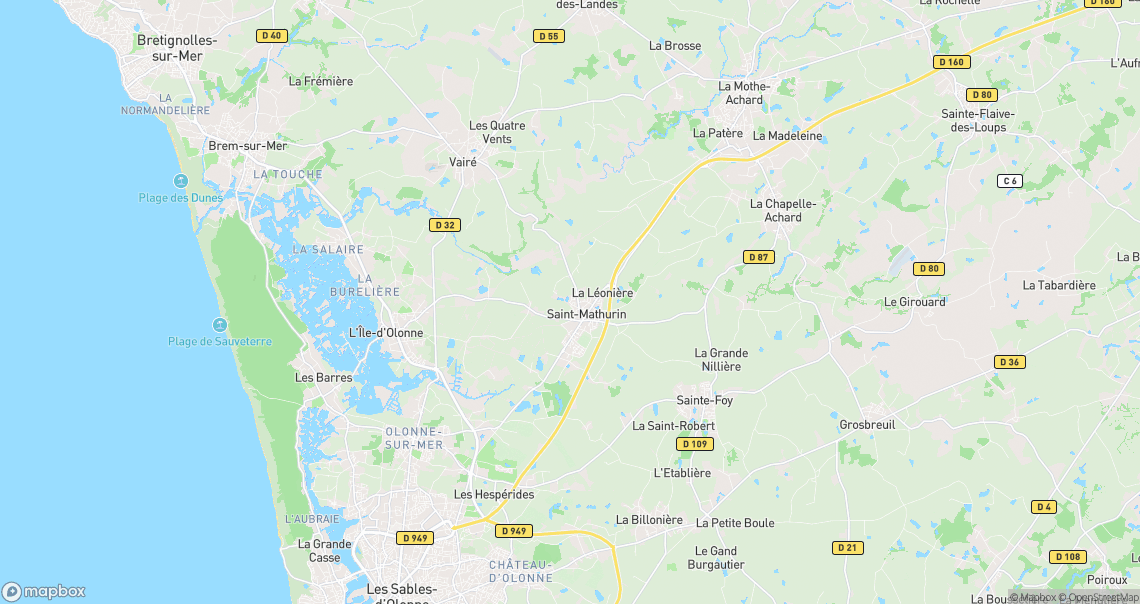Localisation de la voiture à Saint-Mathurin