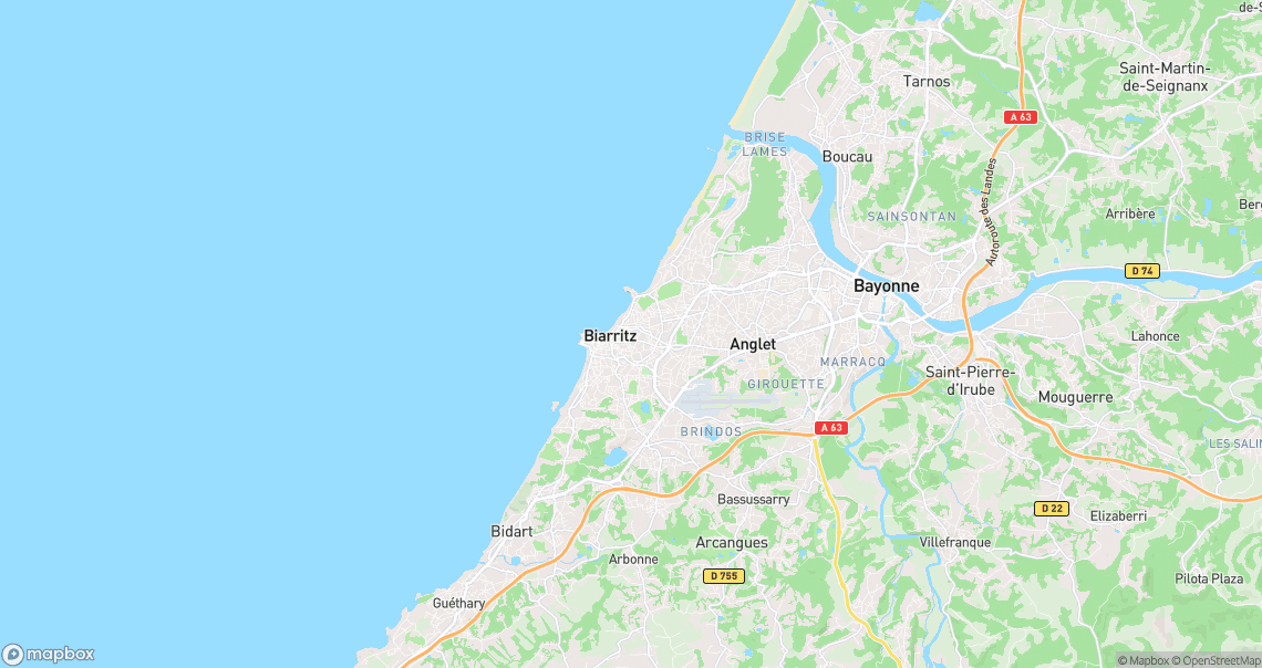 Localisation de la voiture à Biarritz