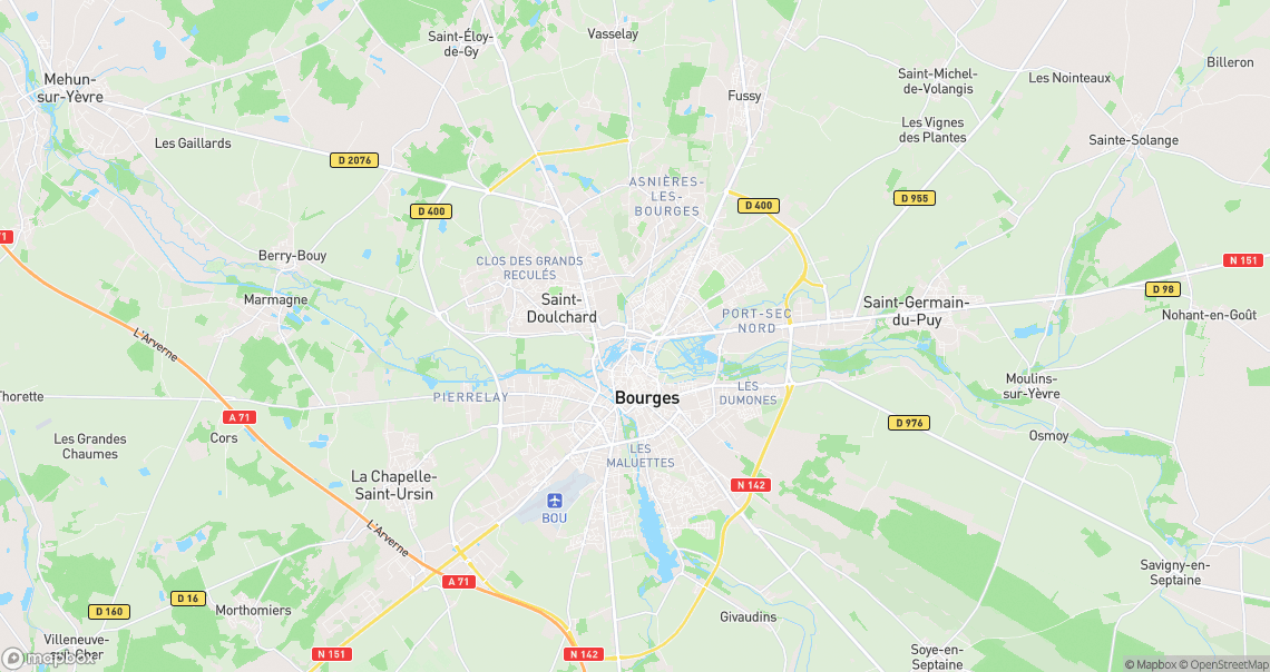 Localisation de la voiture à Bourges