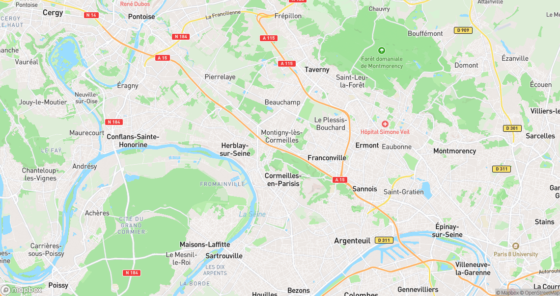 Localisation de la voiture à Montigny-lès-Cormeilles