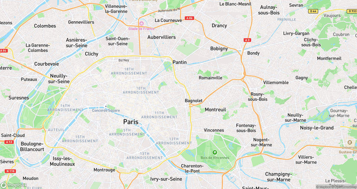 Localisation de la voiture à Paris