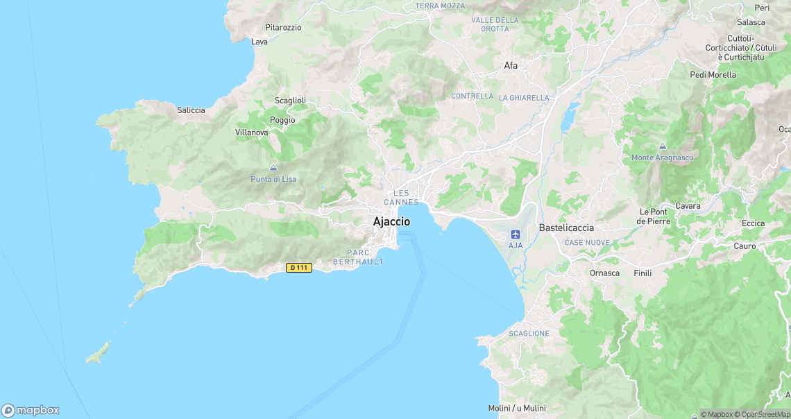 Localisation de la voiture à Ajaccio