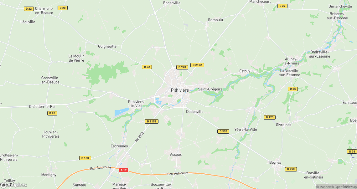 Localisation de la voiture à Pithiviers