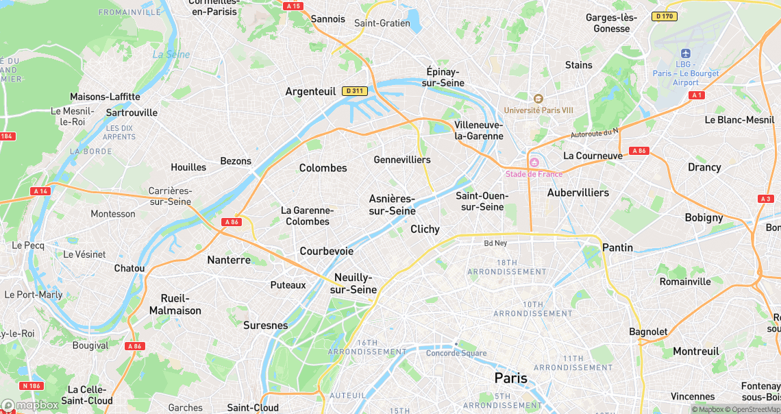 Localisation de la voiture à Asnières-sur-Seine
