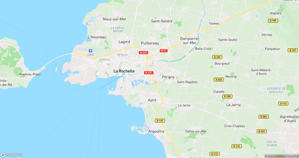 Localisation de la voiture à La Rochelle