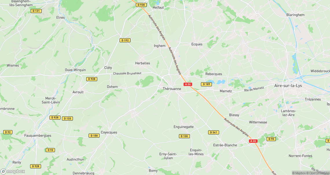 Localisation de la voiture à Thérouanne