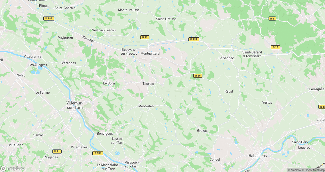 Localisation de la voiture à Tauriac