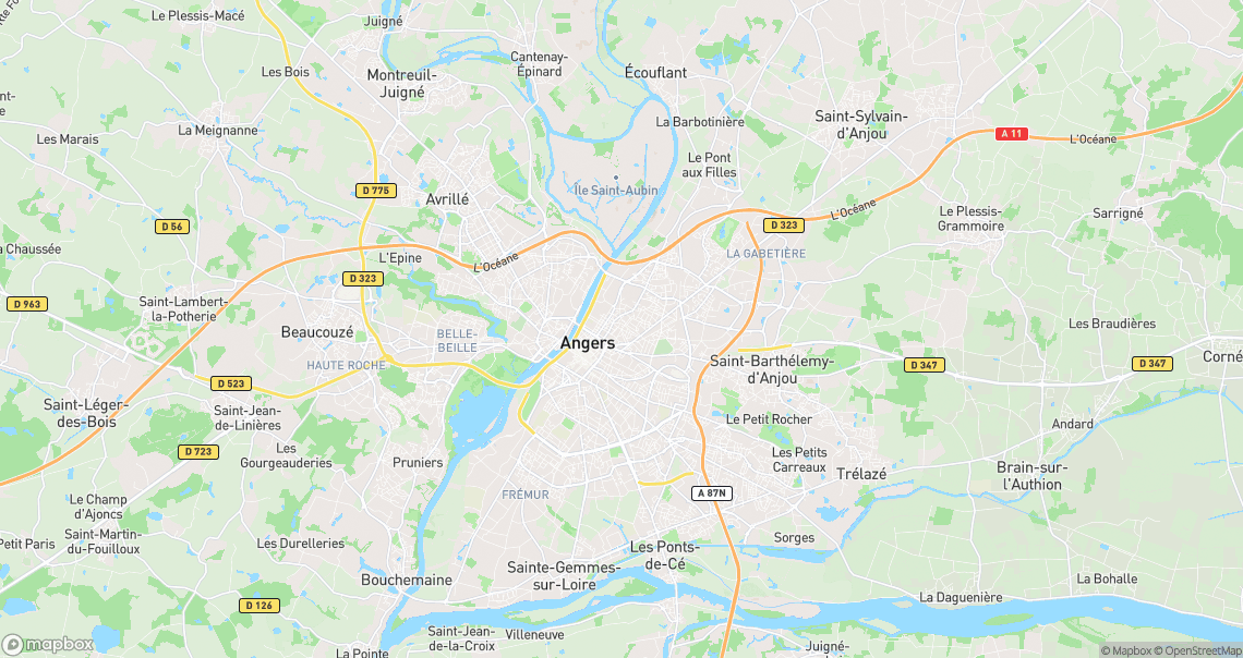 Localisation de la voiture à Angers