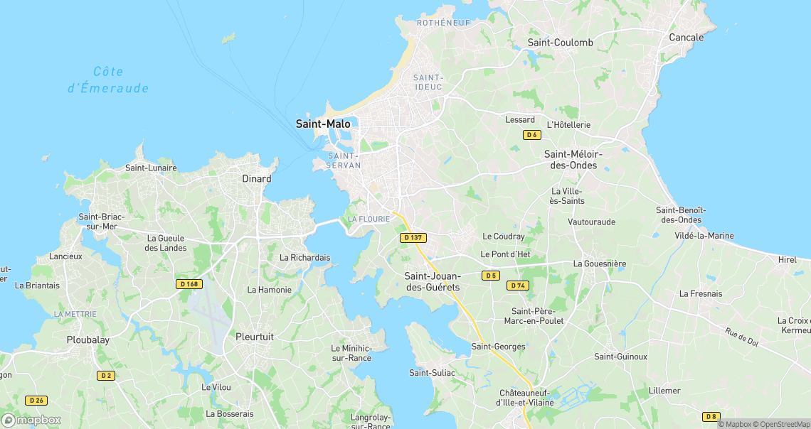 Localisation de la voiture à Saint-Malo