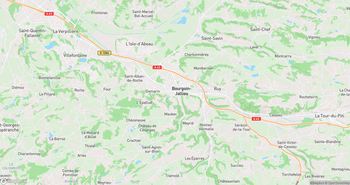 Localisation de la voiture à Bourgoin-Jallieu