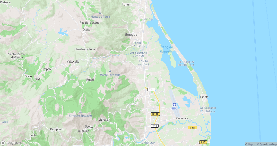 Localisation de la voiture à Borgo