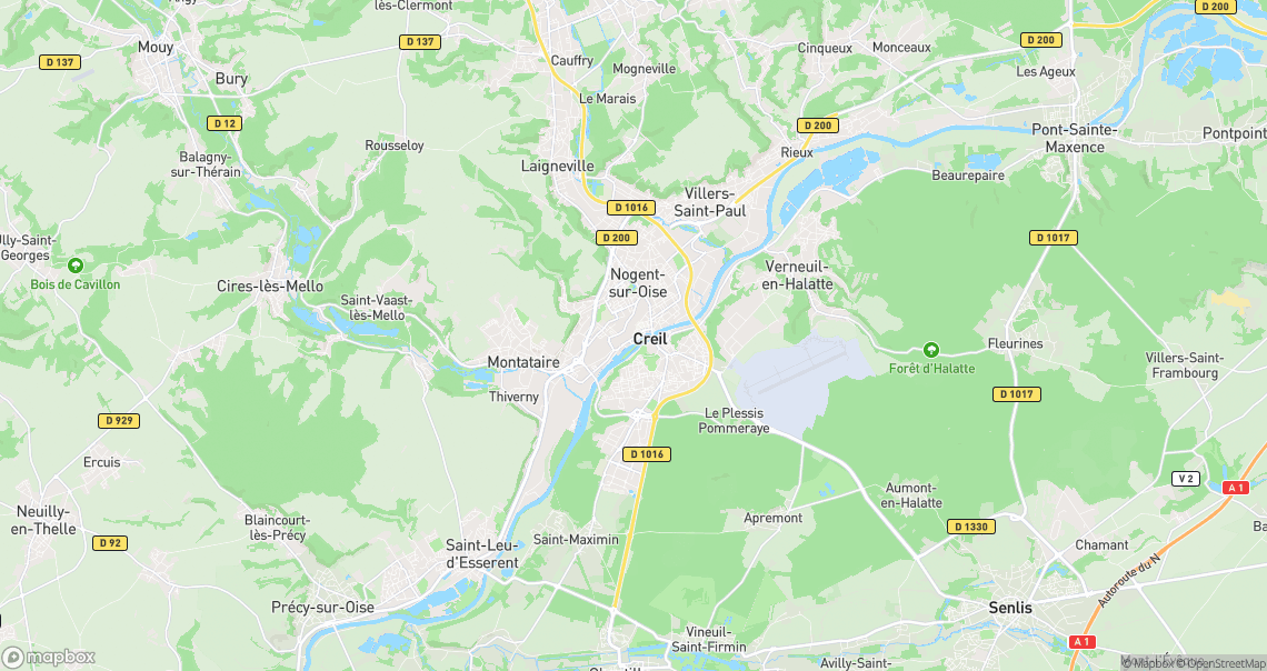 Localisation de la voiture à Creil