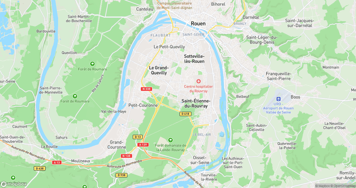 Localisation de la voiture à Saint-Étienne-du-Rouvray