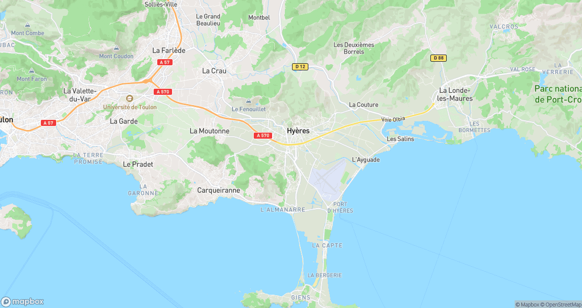 Localisation de la voiture à Hyères