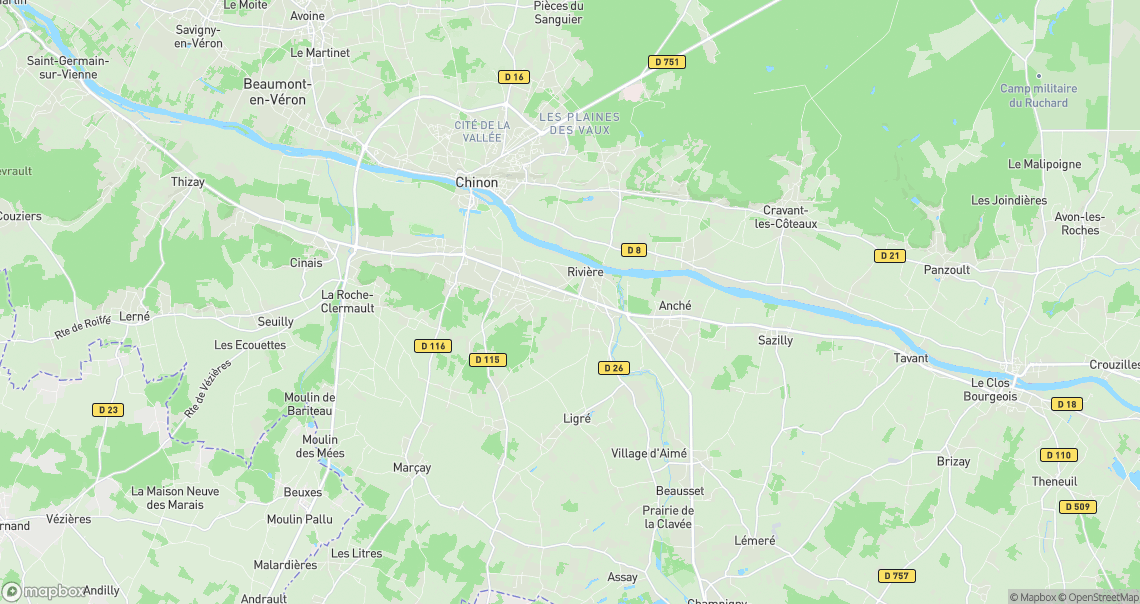 Localisation de la voiture à Ligré