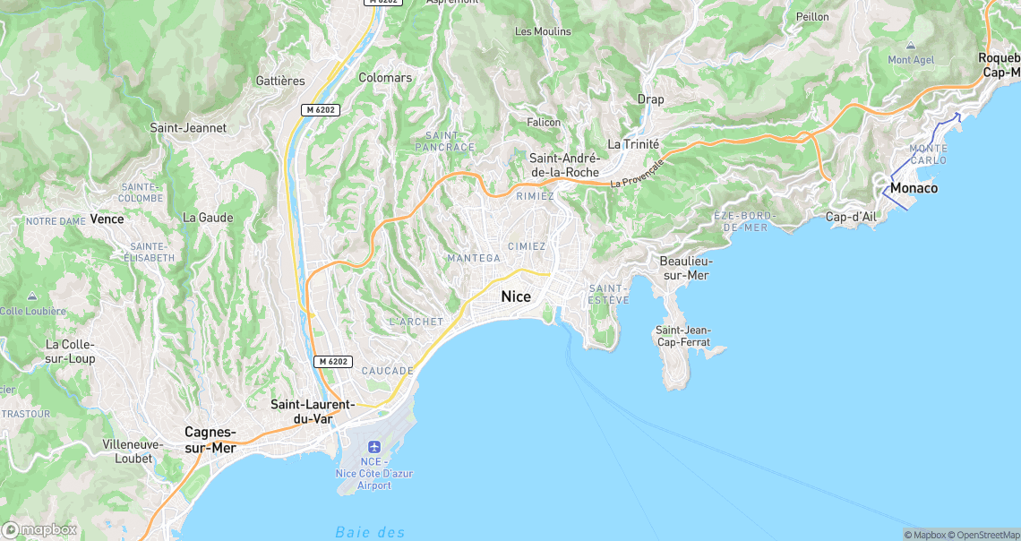 Localisation de la voiture à Nice