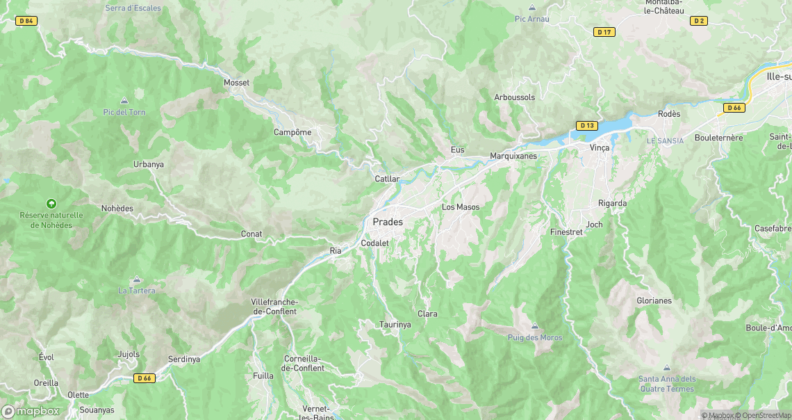 Localisation de la voiture à Prades