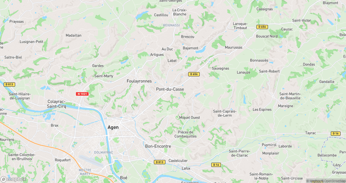 Localisation de la voiture à Pont-du-Casse