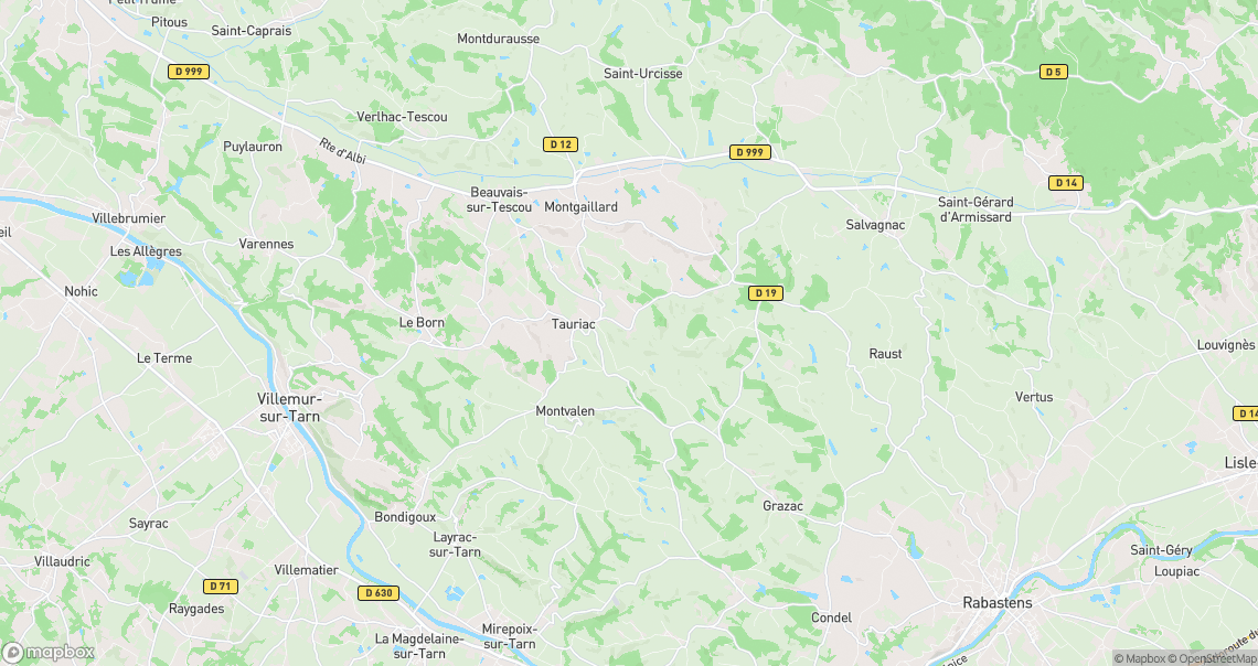 Localisation de la voiture à Tauriac